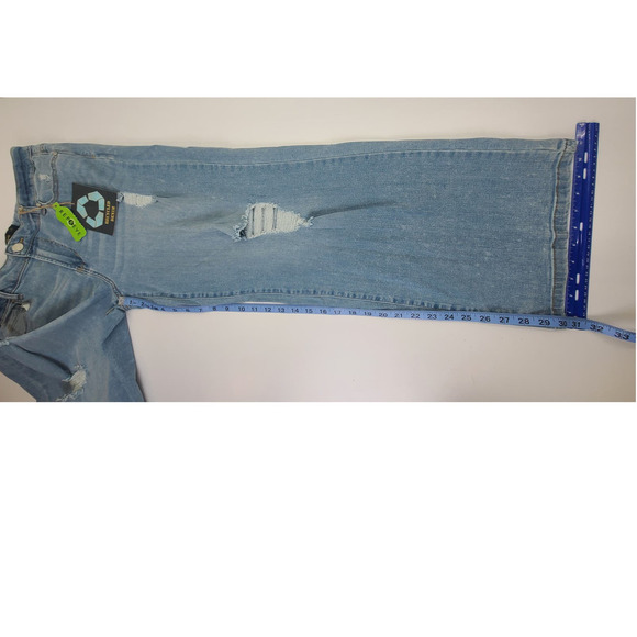 Indigo Rein Skater Jeans Pants High Rise Flare Slouchy Distress Junior's 15 - XL - Picture 6 of 10